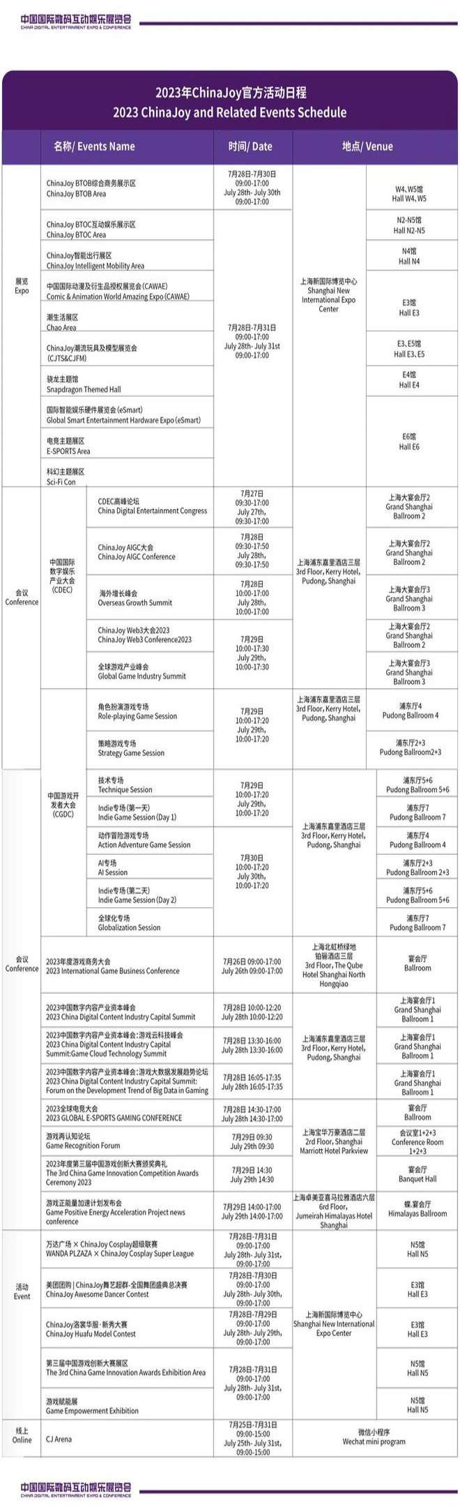 ChinaJoy�ٷ���ճ̹���